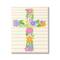 Stupell Industries Floral Cross Religious Symbol Canvas Wall Art